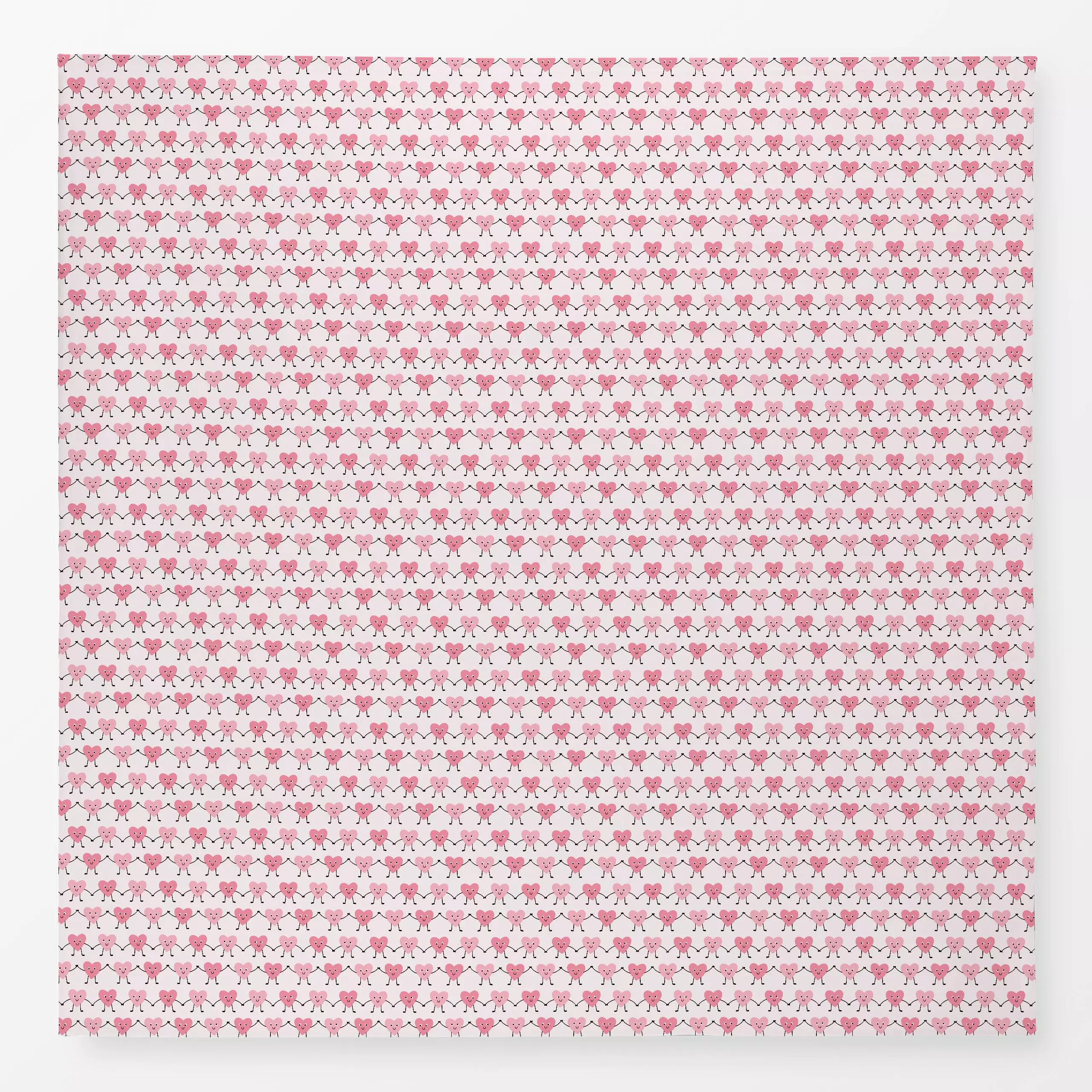 Tischdecke Herzen Liebe Freundschaft pink, gemustert, fürs Kinderzimmer, von Kathrin Woo
