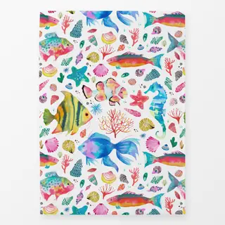 Geschirrtücher Fische Muscheln Seepferdchen