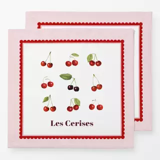 Servietten Preppy cottage cherries III