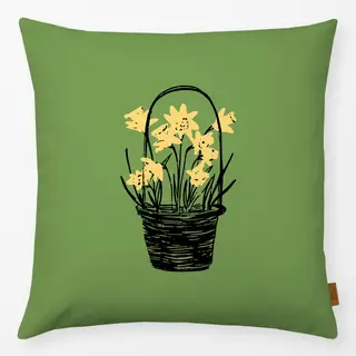 Kissen Korb mit Osterglocken