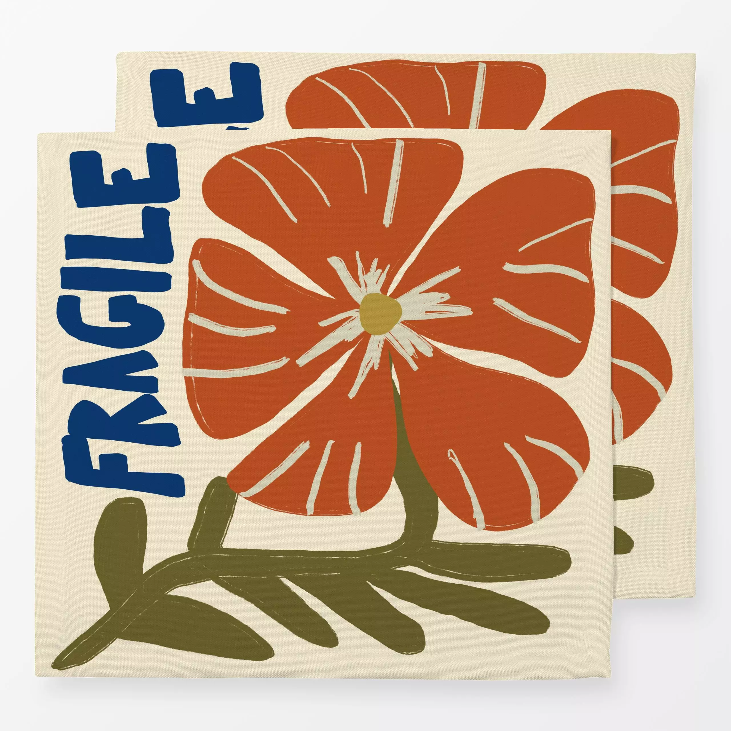 Servietten Fragile Flower - Blumen & Florales, Sprüche & Schriftzüge, Symbole & Muster - von „KunstbyStephie"; marrakesch, b...