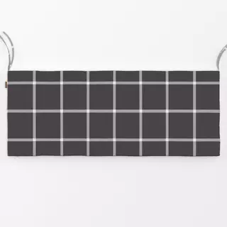 Bankauflage Winter Karo dunkelgrau