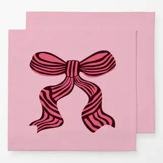 Servietten Festive Christmas Bow pink