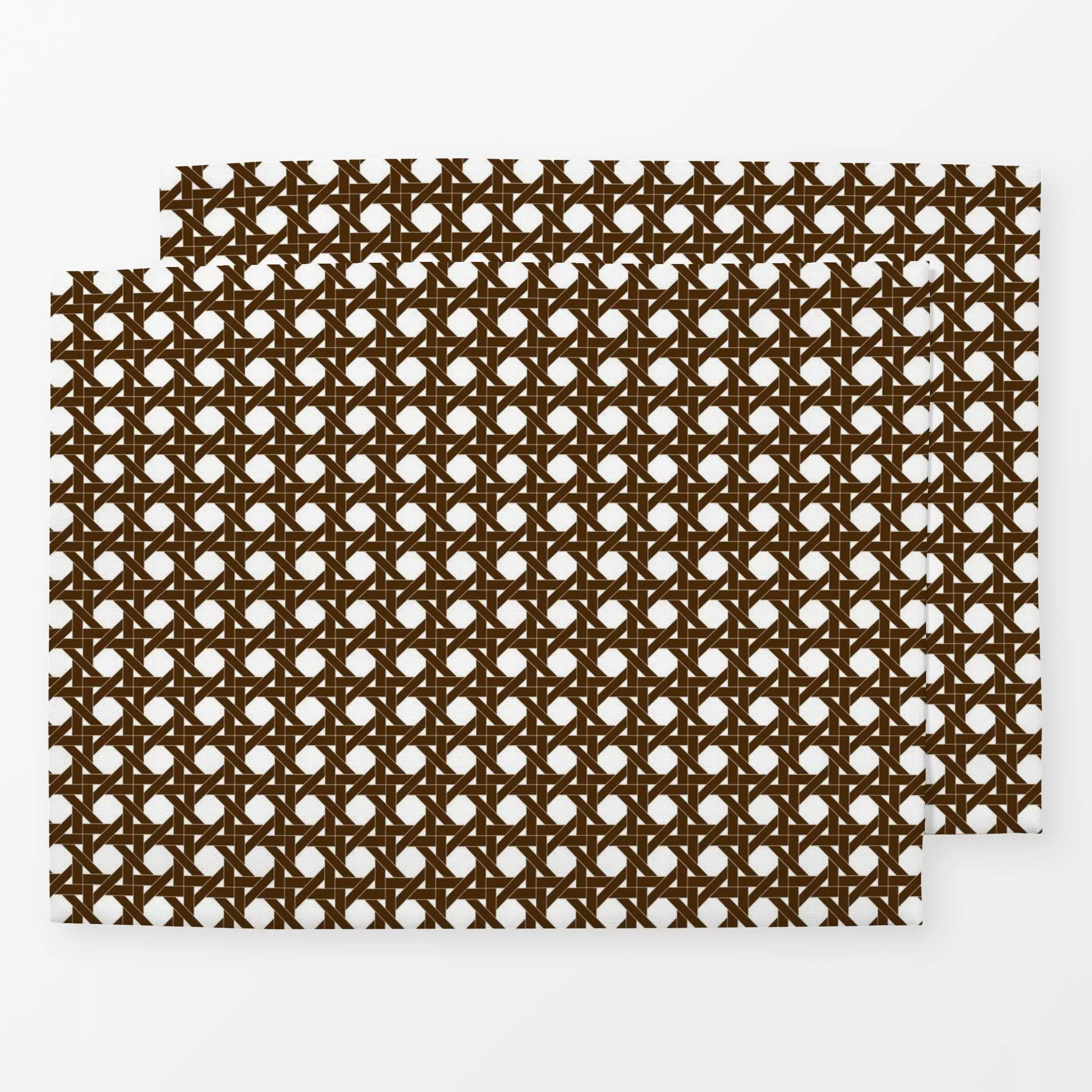 Tischset Rotin Bourges - Symbole & Muster - von „BOUDOIR BOBO"; boho, Retro, Weiss, braun, marron, Frankreich, bohochic, Fra...