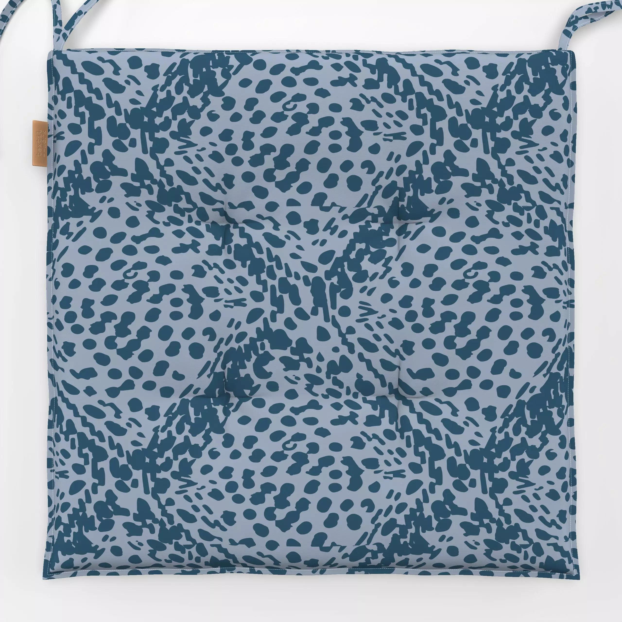Sitzkissen Sun Glitter Blue - Symbole & Muster - von „Patries Elisabeth"; minimal, abstrakt, Geometrisch, Raute, gepunktet, ...
