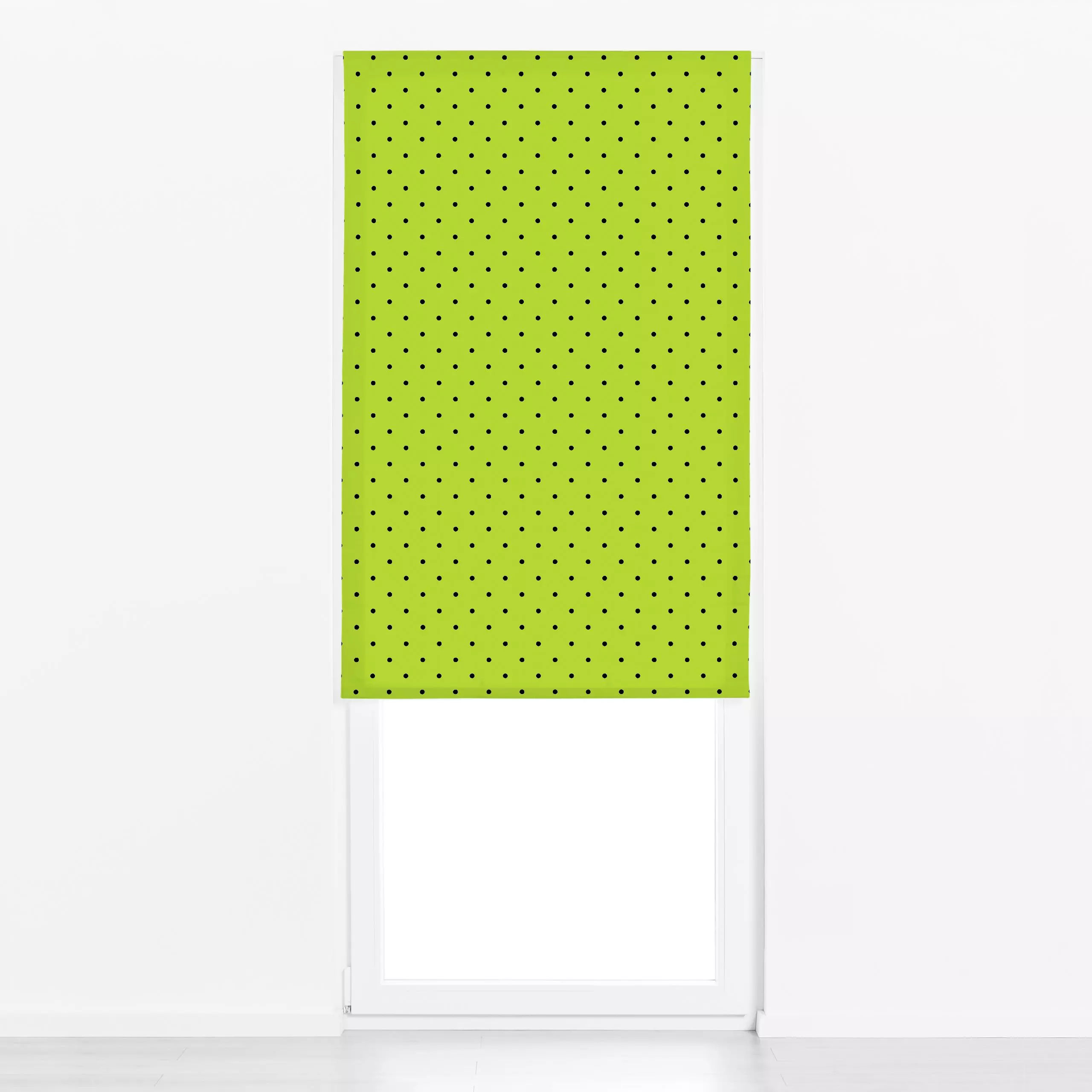 Raffrollo Polka grün - Symbole & Muster - von „Julia Schumacher"; Punkte, Dots, punkt, gepunktet, juliaschumacher, Polkadots...