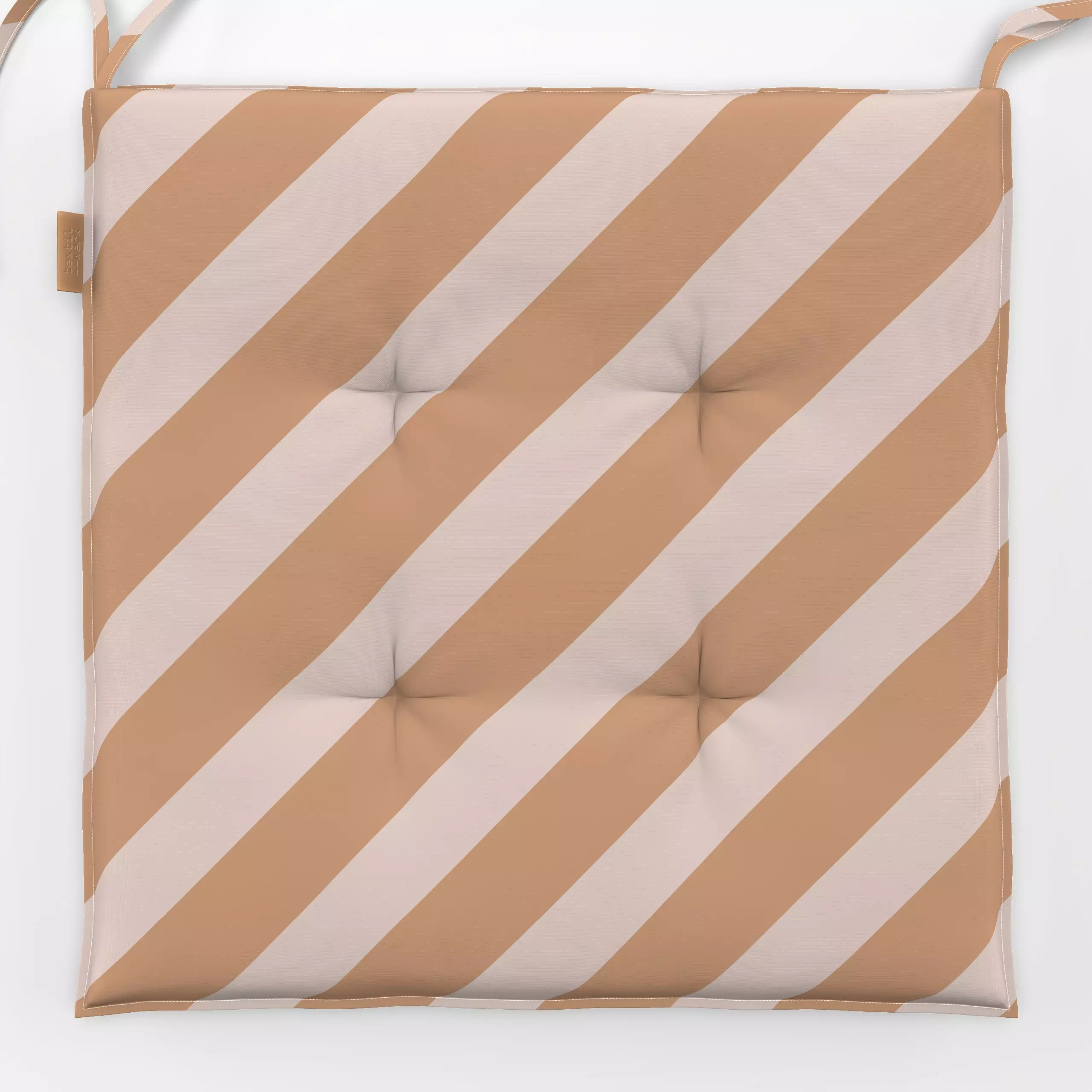 Sitzkissen Candy Stripes Rose - Symbole & Muster - von „Anna Petersen"; minimal, Streifen, rosa, modernism, Bettwaesche, Str...