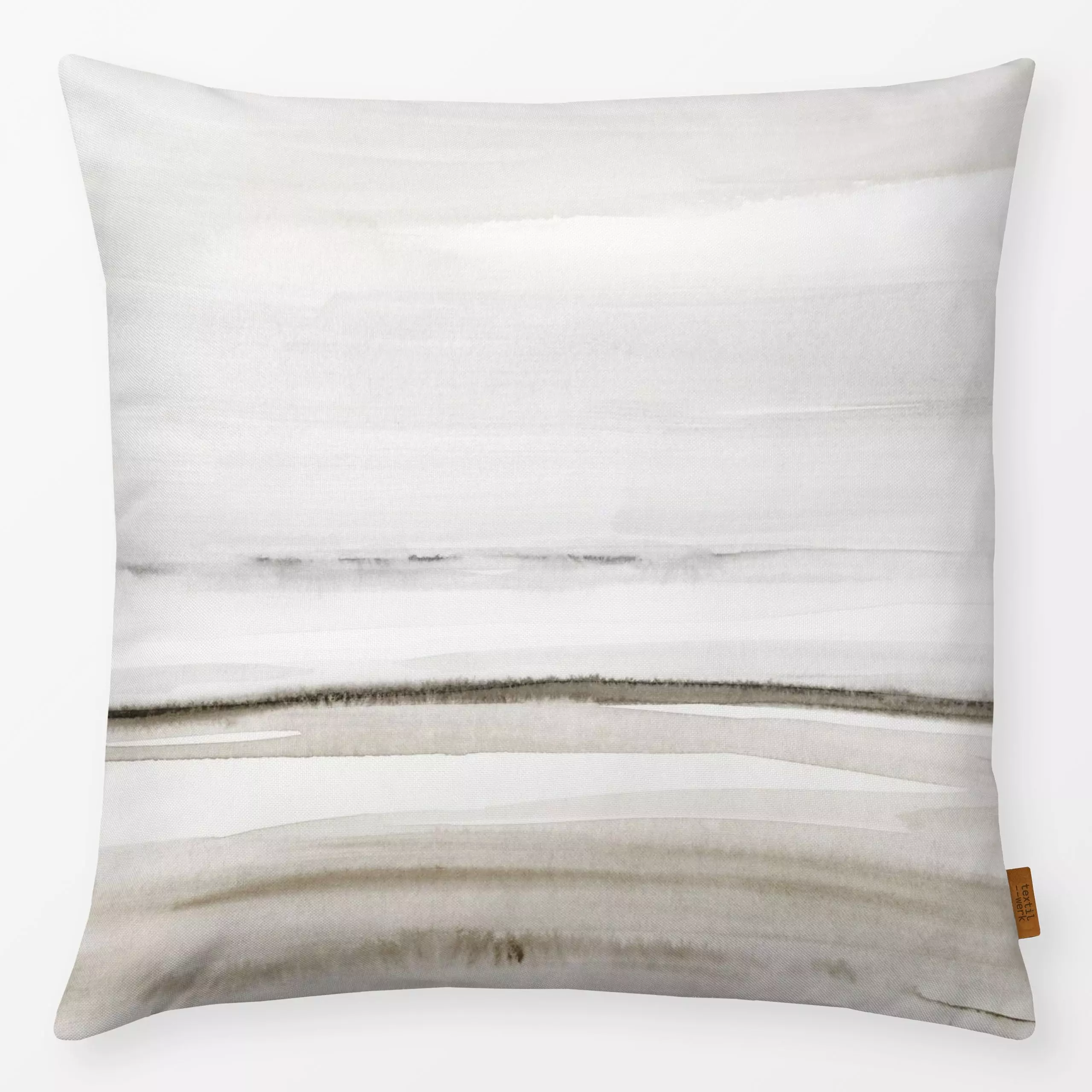 Kissen Watercolor strokes neutral - Natur & Landschaft, Symbole & Muster - von „Nouveau Prints“; Wasserfarben, skandinavisch...