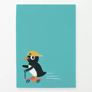 Geschirrtuch Piet Pinguin mit Roller