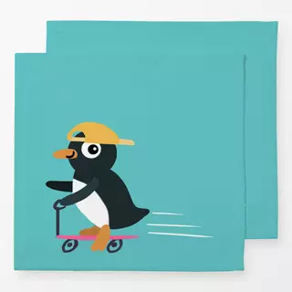 Servietten Piet Pinguin mit Roller