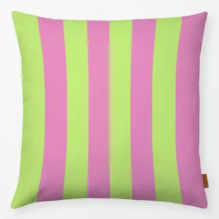Kissen Pink Green Stripes