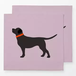 Servietten Schwarzer Labrador