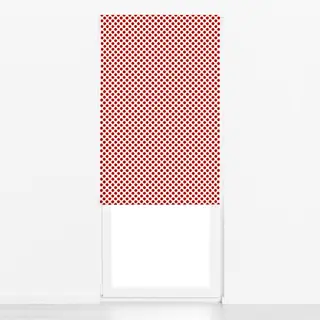 Raffrollo Polkadots Rot Beige