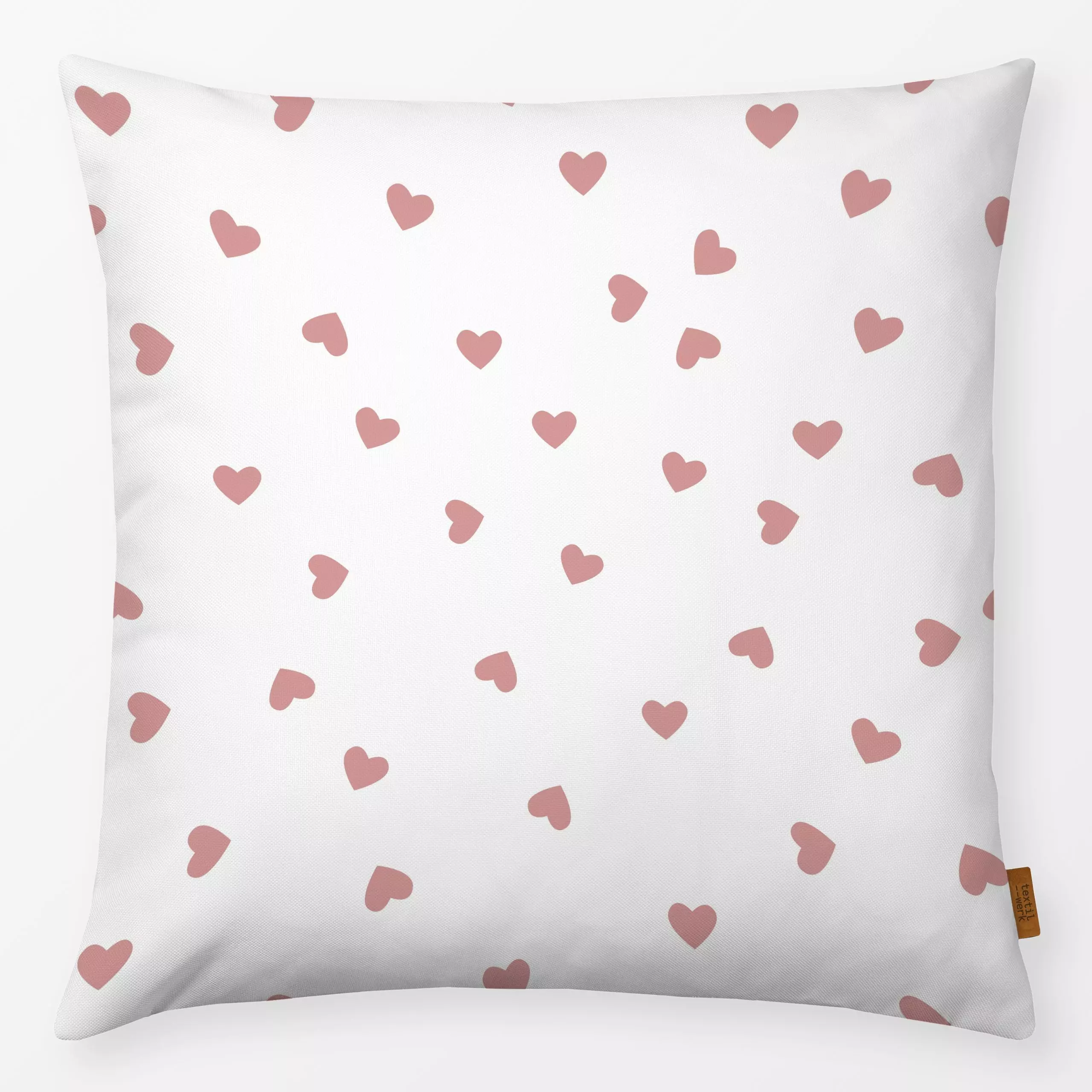 Kissen Kleine Herzen pressed rose - Kinderzimmer & Motive für Kinder, Liebe, Romantik & Pride, Anlässe - von „Katrin Graff";...