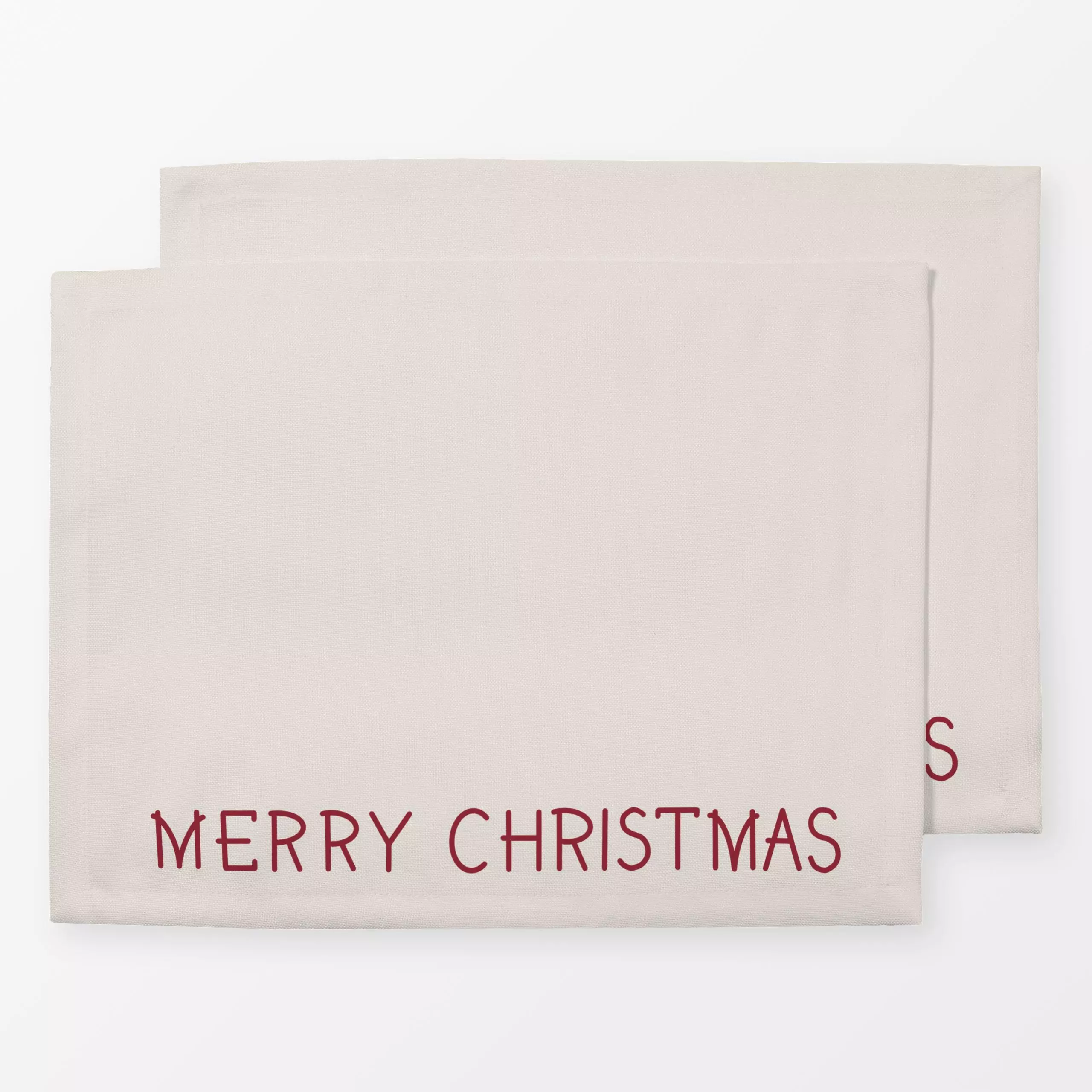 Tischset Merry Christmas - Sprüche & Schriftzüge, Weihnachten, Winter - von „textilwerk"; Illustration, skandinavisch, Weihn...