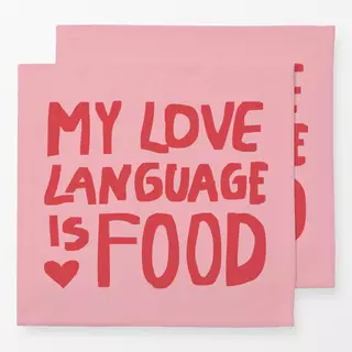 Servietten My Love Language Is Food