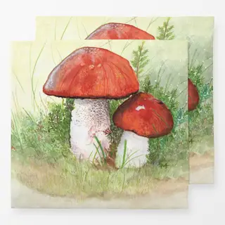 Servietten Roter Pilz - Aquarell