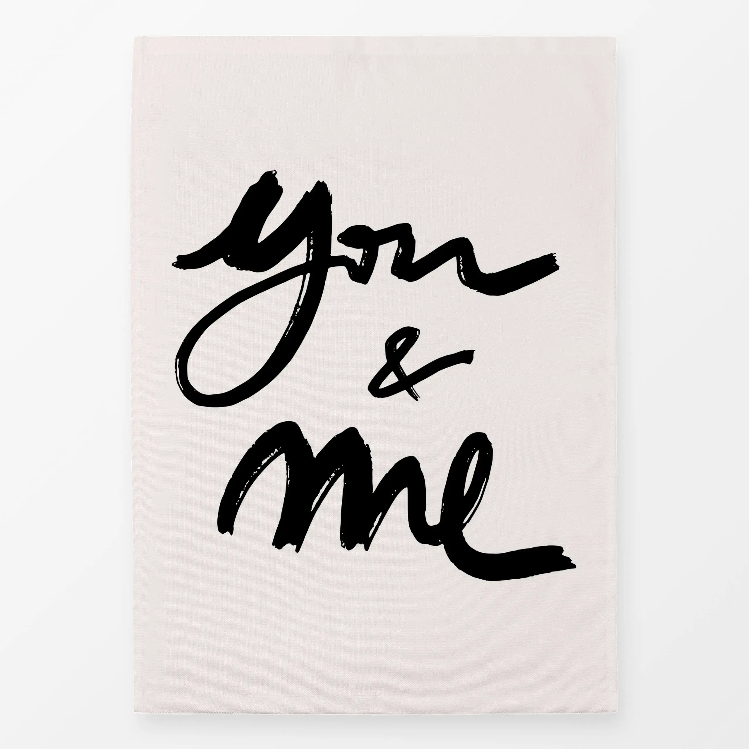 Geschirrtücher You And Me Beige Schwarz - Liebe, Romantik & Pride, Sprüche & Schriftzüge, Anlässe - von „Kathrin Woo"; Love,...