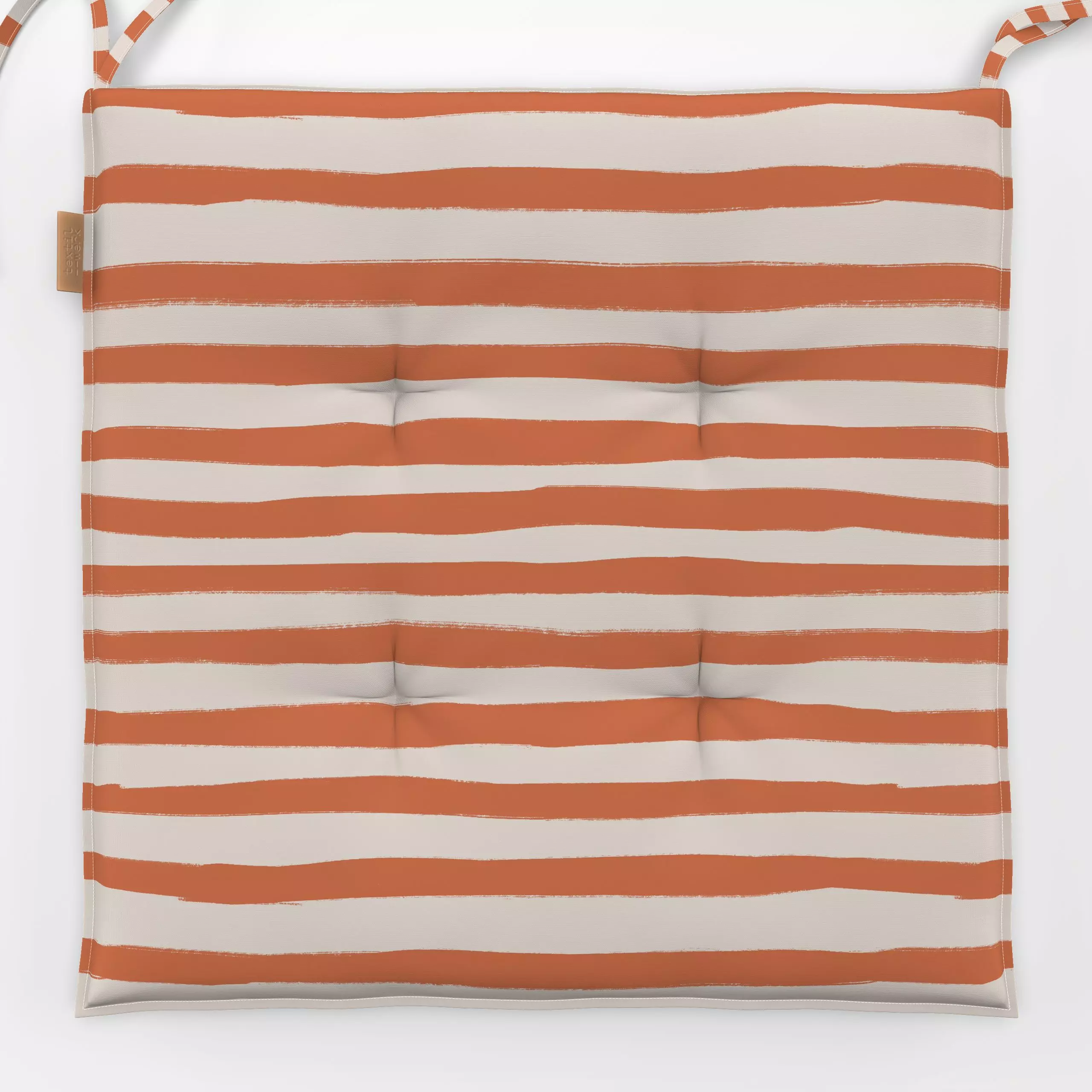 Sitzkissen Color me happy Linien Orange - Sommer, Symbole & Muster - von „Studio ROSAGRAU"; boho, Muster, Linien, Streifen, ...