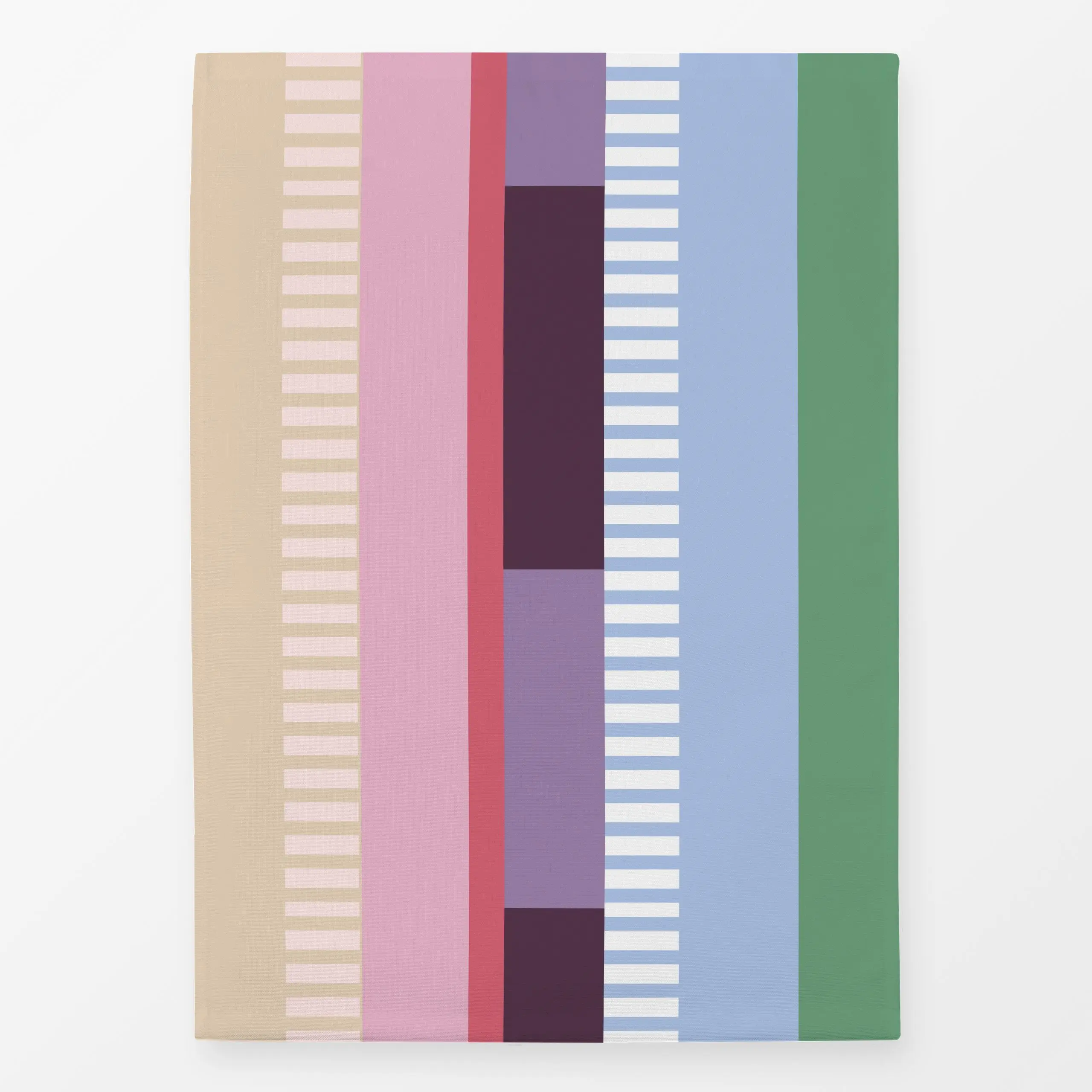 Geschirrtücher Block Streifen - Sommer, Symbole & Muster - von „Alisa Knöß"; Streifen, skandinavisch, beige, pink, lila, hel...