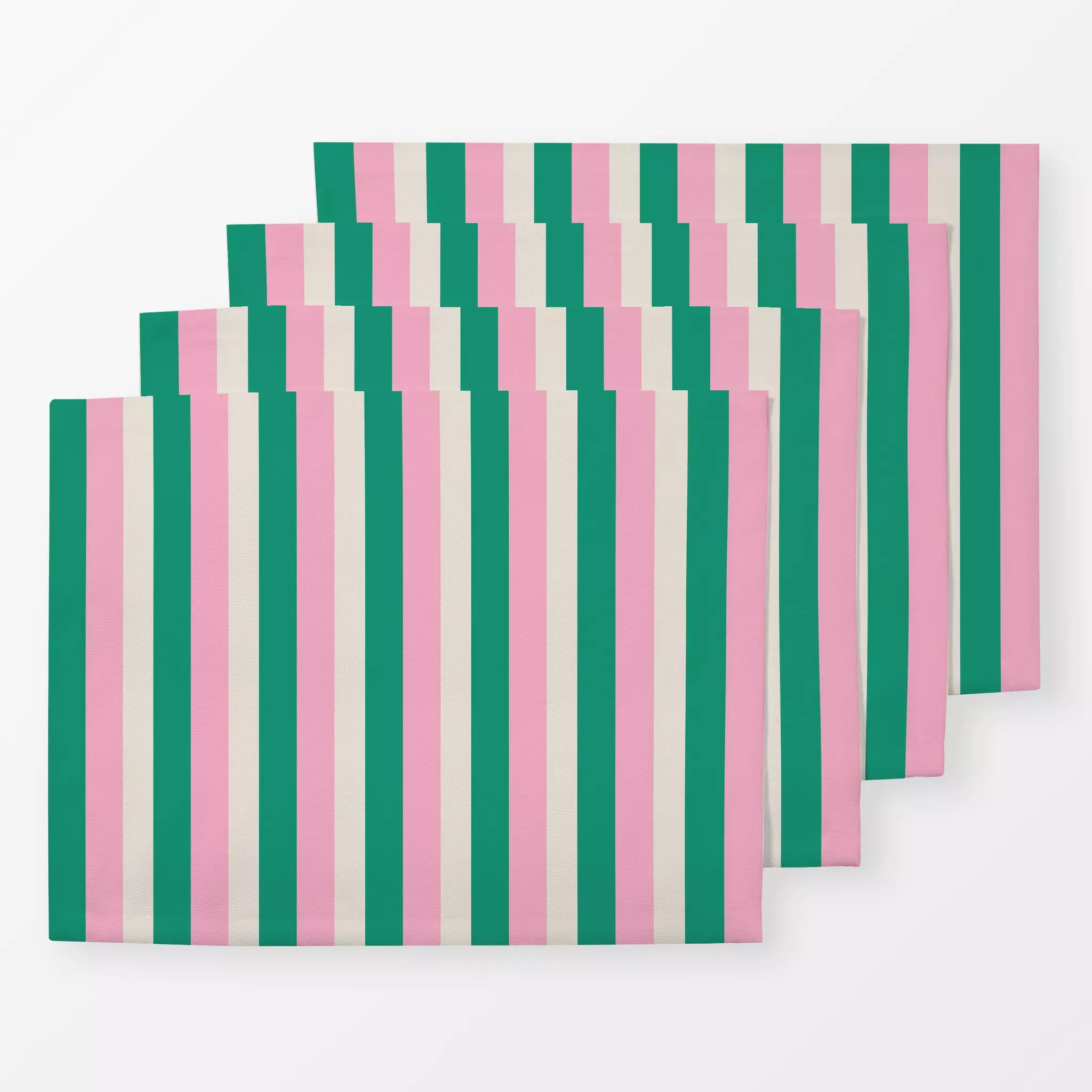 Tischset Stripes Green Pink Beige 02 Stripes Green Pink Beige 02
