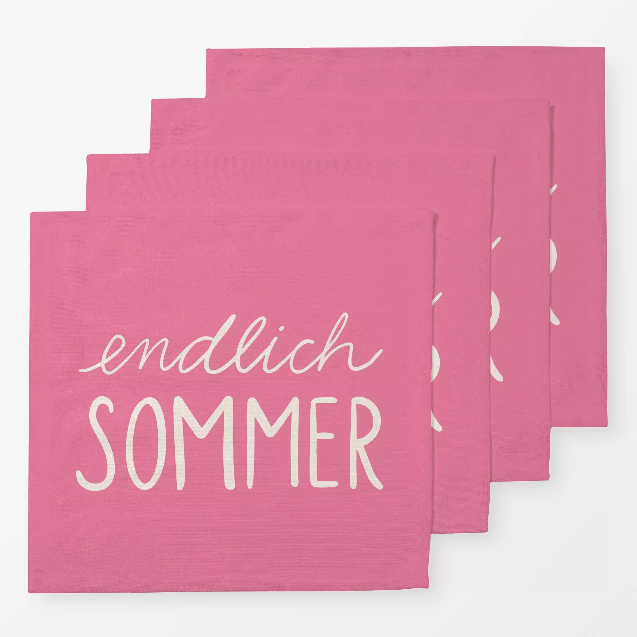 Servietten Endlich Sommer typo pink Endlich Sommer typo pink