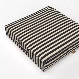 Bodenkissen Beige Black Stripes