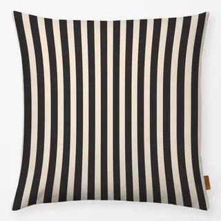 Kissen Beige Black Stripes