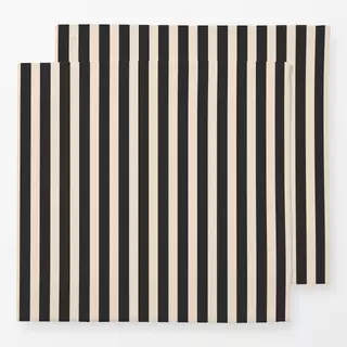 Servietten Beige Black Stripes