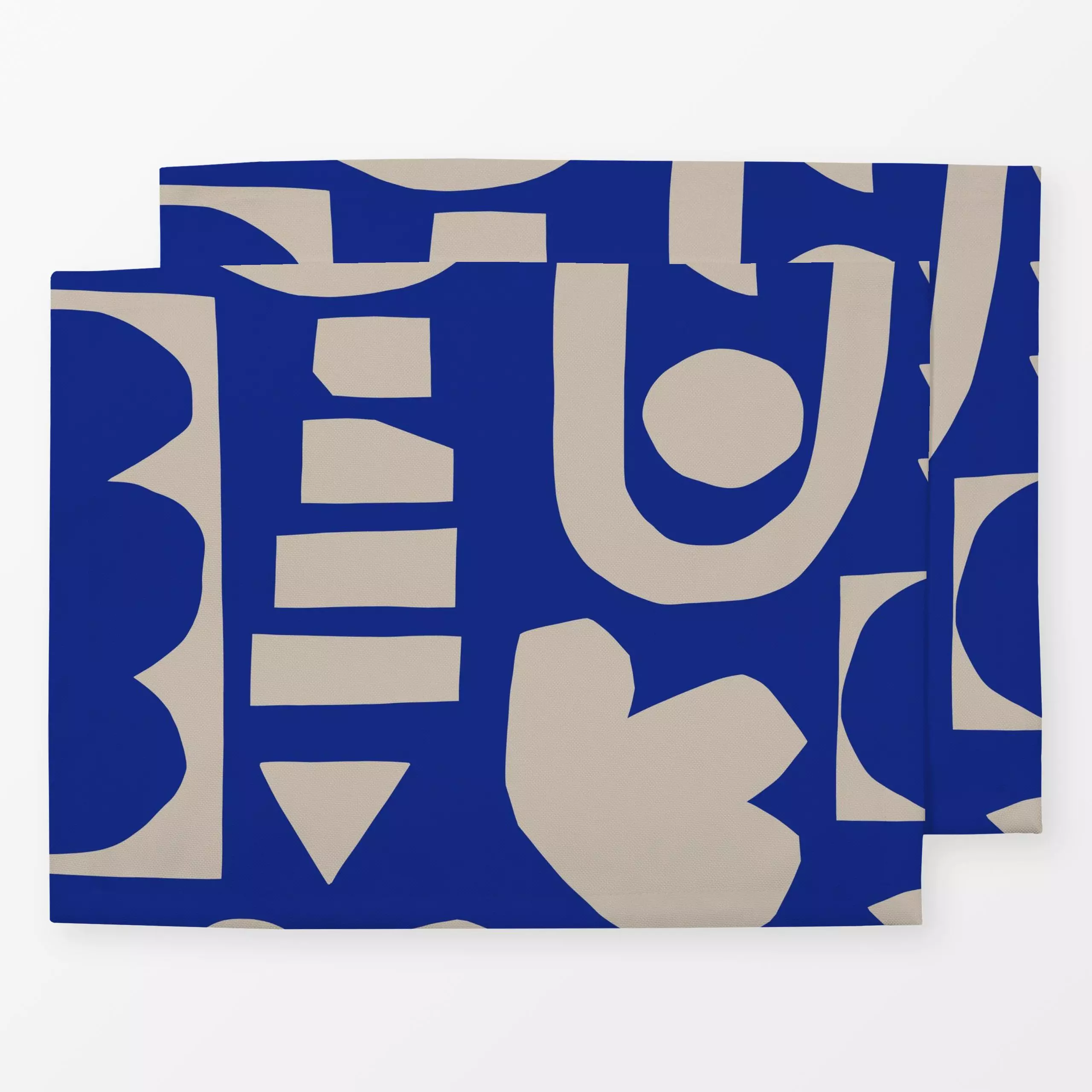Tischset Sand Mix of Shapes Royal, gemustert, von Lisa Jasmin Bauer