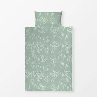 Bettwäsche Krokusse hell grün