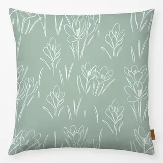 Kissen Krokusse hell grün