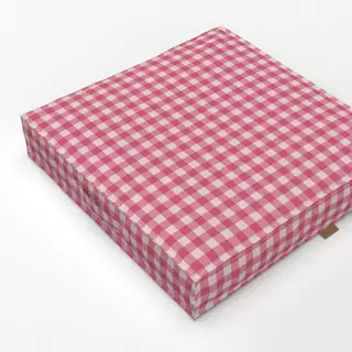 Bodenkissen Gingham Karo Rosa Beige