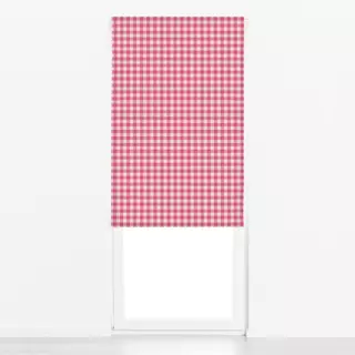 Raffrollo Gingham Karo Rosa Beige