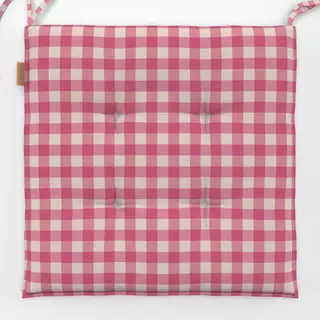 Sitzkissen Gingham Karo Rosa Beige