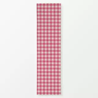 Tischläufer Gingham Karo Rosa Beige