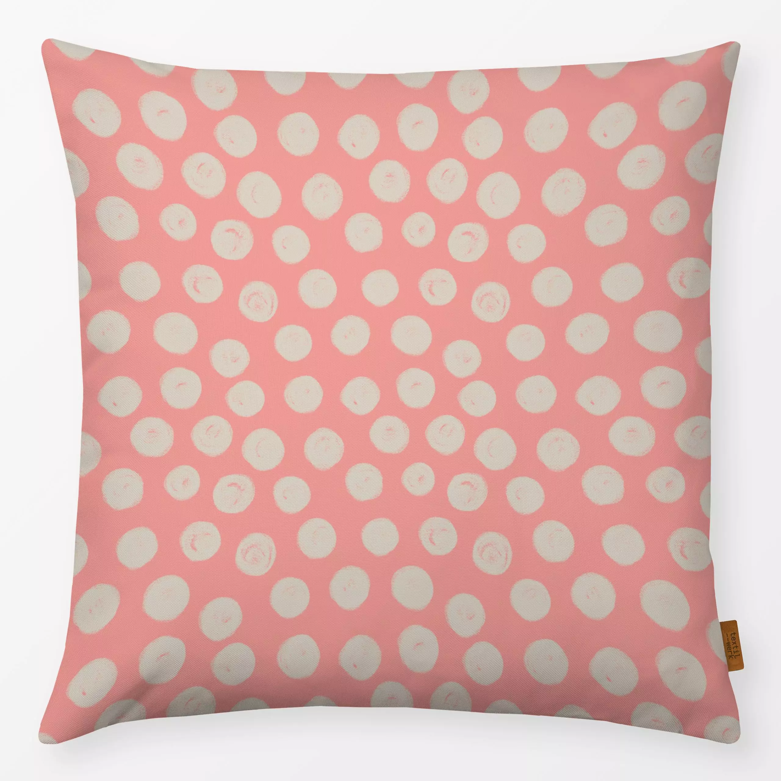 Kissen Dots rosa - Symbole & Muster - von „Kruth Design"; Punkte, Herbst, geschenkidee, Herbstdeko, gepunktet, herbstlich, k...