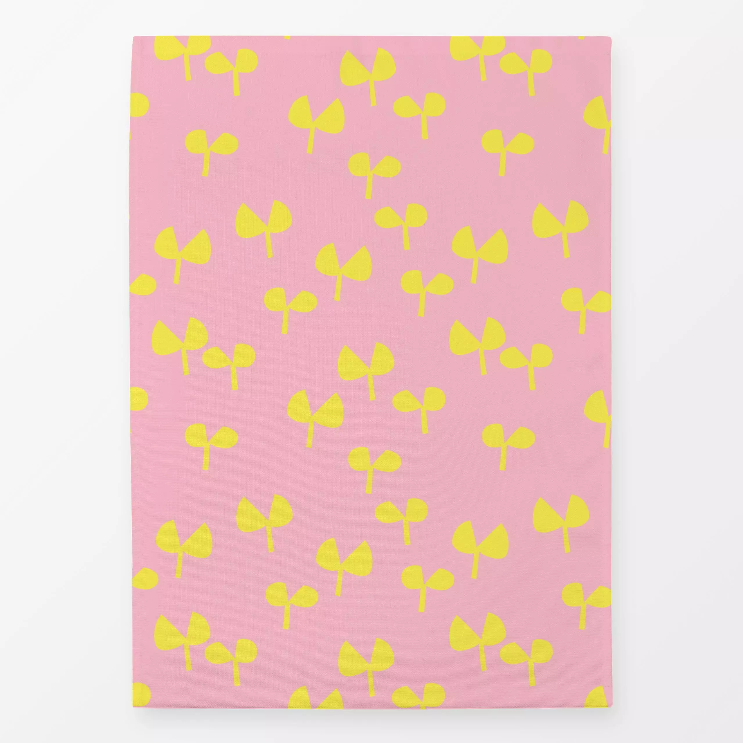 Geschirrtücher Fallen Leaves Yellow - Blumen & Florales, Symbole & Muster - von „Lisa Jasmin Bauer"; Muster, abstrakt, rosa,...