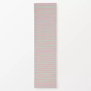 Tischläufer Steifen Pastell Rosa Grün