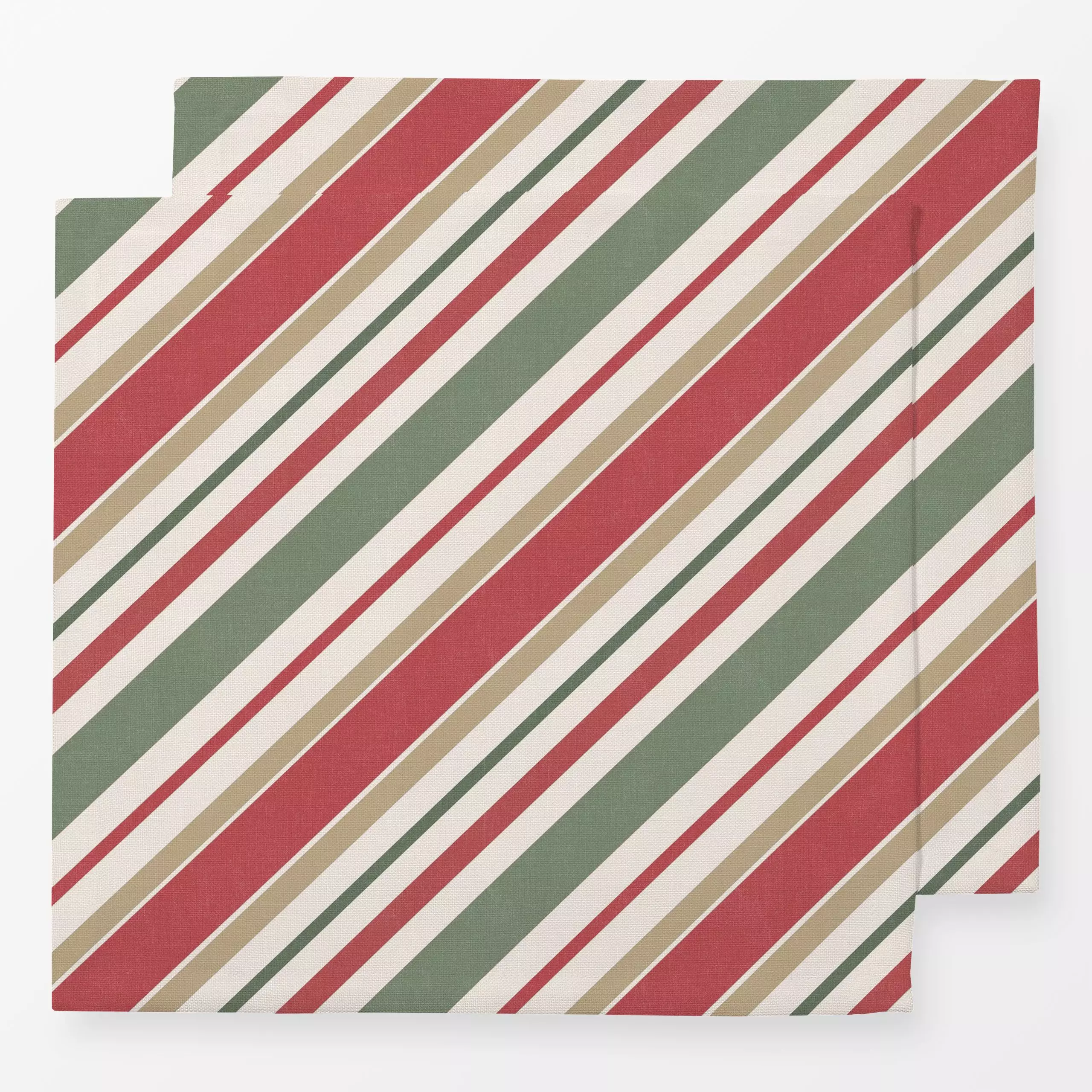 Servietten Christmas Candy Stripes I - Weihnachten, Symbole & Muster - von „Bloomery Decor"; Muster, Streifen, Weihnachten, ...