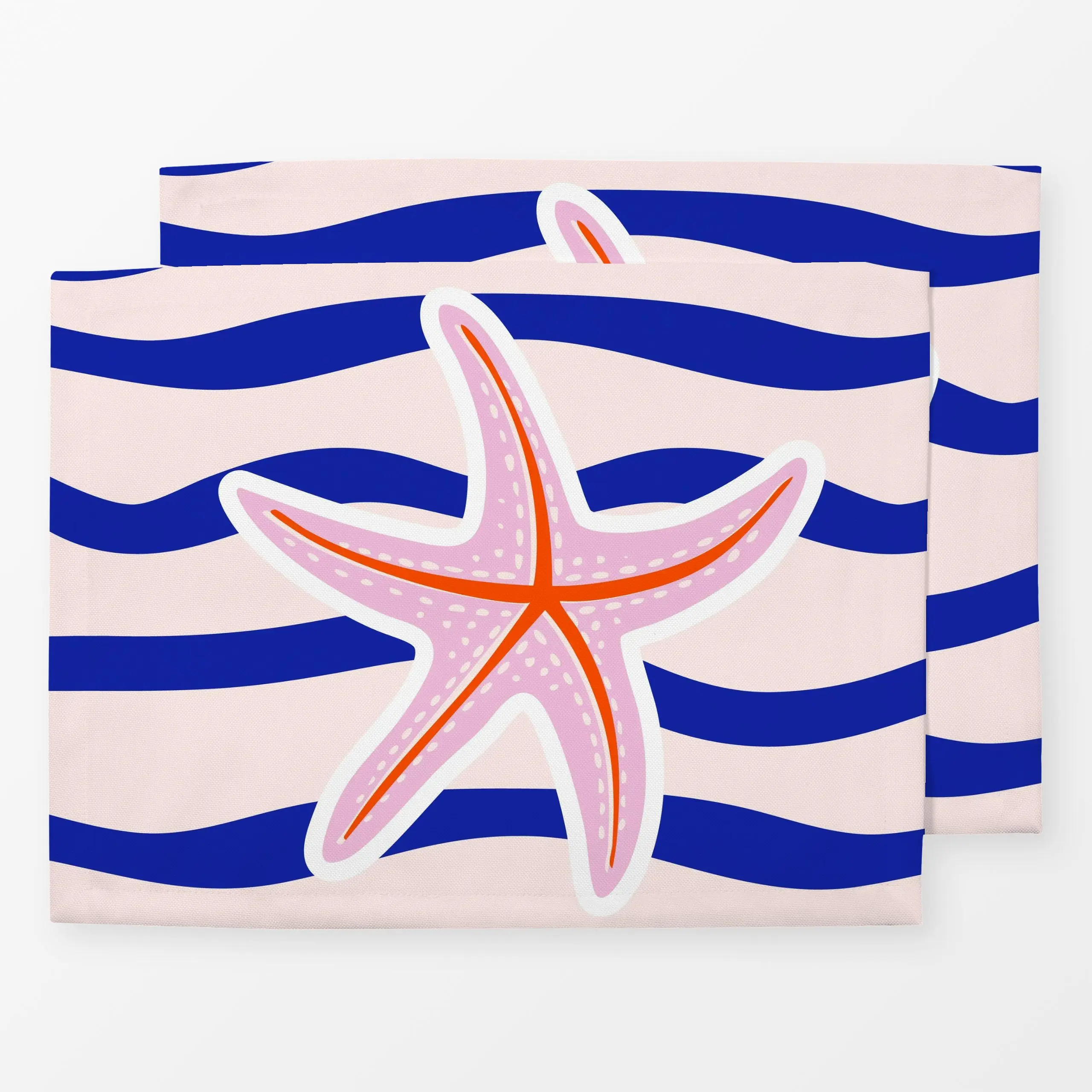 Tischset Coastal summer Seestern, Tiere, Sommer, von Carolin Vonhoff