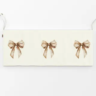 Bankauflage Cozy XMas Beige Schleife