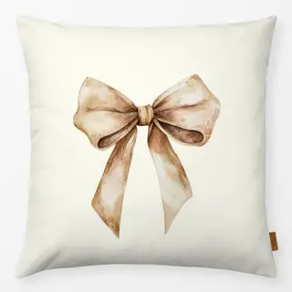 Kissen Cozy XMas Beige Schleife