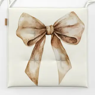 Sitzkissen Cozy XMas Beige Schleife