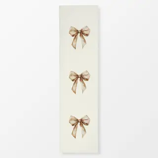 Tischläufer Cozy XMas Beige Schleife