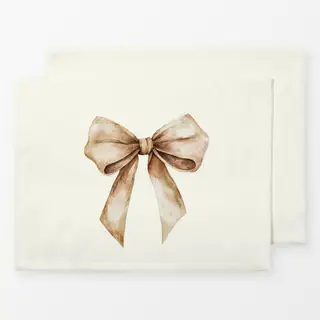 Tischset Cozy XMas Beige Schleife