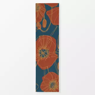 Tischläufer Mohn blau
