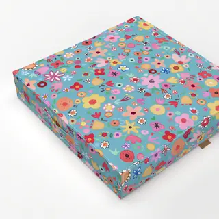 Bodenkissen Ostern Frühling Blumen Blau