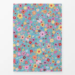 Geschirrtücher Ostern Frühling Blumen Blau