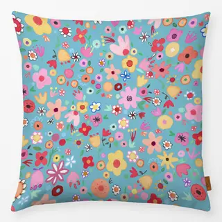 Kissen Ostern Frühling Blumen Blau